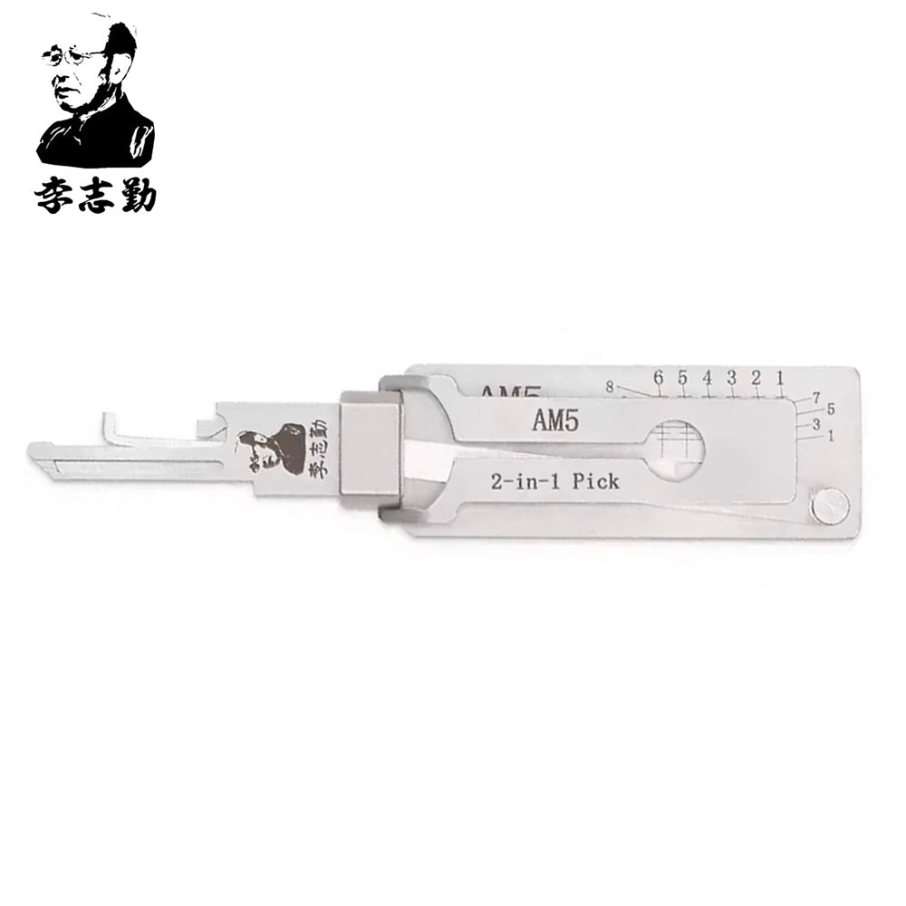 Mr. Li's Original Lishi AM5 2-in-1 Pick & Decoder for American