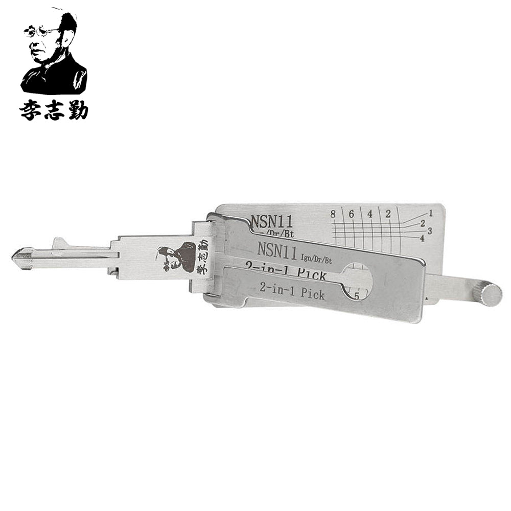 Mr. Li's Original Lishi NSN11 2-in-1 Decoder and Pick for Nissan