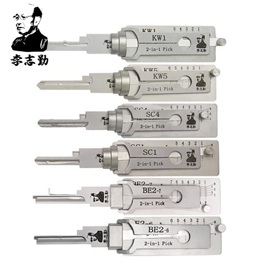 Lishi Residential Tools Bundle of 6 – KW1 / KW5 / SC1 / SC4 / BE2