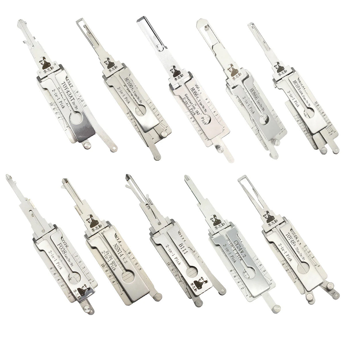 Lishi Automotive Master Set: 10-Piece 2-in-1 Pick & Decoder Kit ...