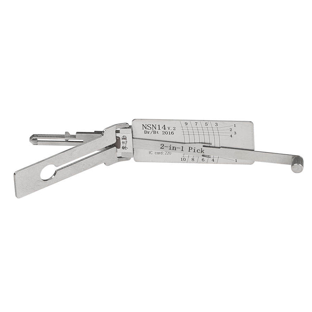 Mr. Li's Original Lishi NSN14 2-in-1 Decoder and Pick for Nissan