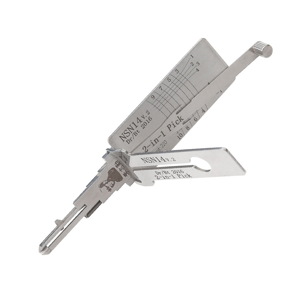 Mr. Li's Original Lishi NSN14 2-in-1 Decoder and Pick for Nissan