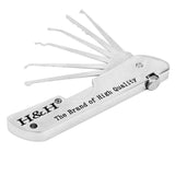 H&H Folding Lock Pick Set Multi-Tool Pocket Locksmith Jackknife