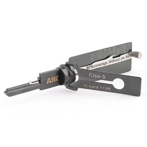 Lishi Style AKK Cisa-5 2-in-1 Pick & Decoder for CISA 5-Pin Locks