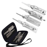 Lishi Residential Picks Bundle of 4 (SC1, SC4, KW1, KW5) & Magnetic Carrying Case