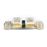Clear 5 Pin Double-Sided Euro Cylinder Practice Lock