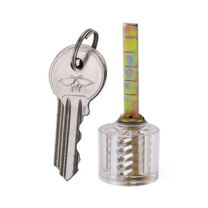 Clear 5 Pin Rim Cylinder Practice Lock