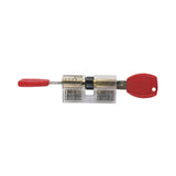 Clear Double-Ended 11 Pin Euro Cylinder Practice Lock